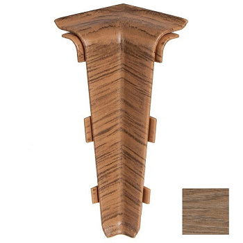 Угол внутренний для плинтуса ПВХ Arbiton Indo 70 11 Дуб Скальный 2 штуки